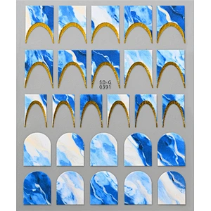 Marble leopard French Nail Stickers